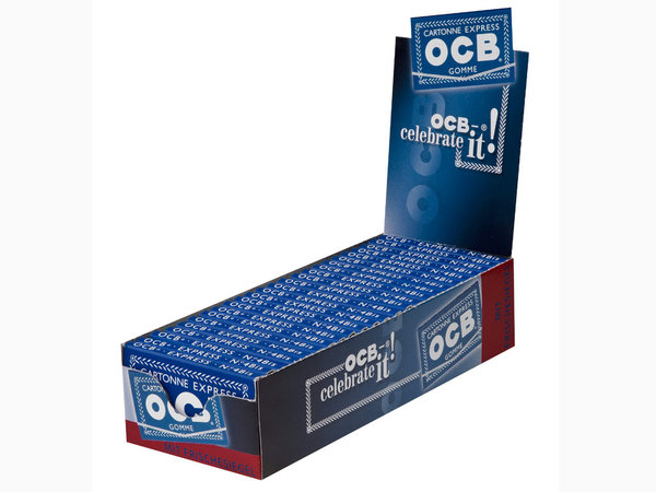 OCB Blau Gummizug 25 x 100 kurze Blättchen